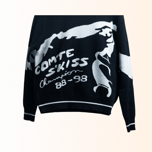 San Marino Black Comte Skiss Crewneck