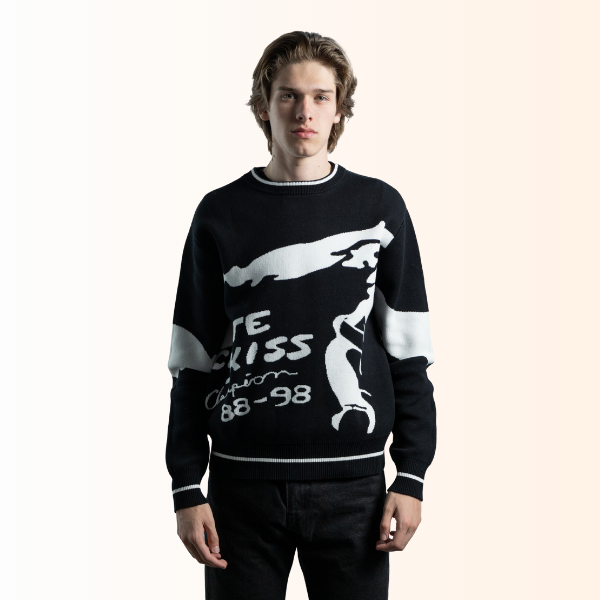 San Marino Black Comte Skiss Crewneck