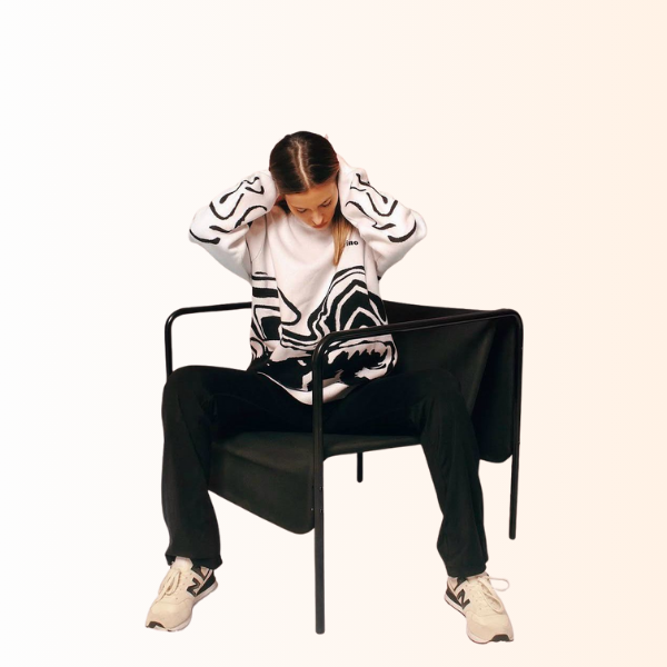 San Marino White Mountain Swirls Crewneck