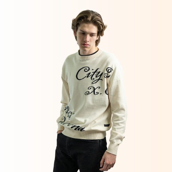 San Marino Beige City of Verona Crewneck
